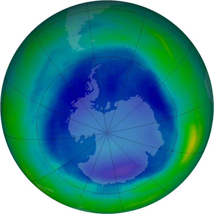 Ozone Map 2000-08-19